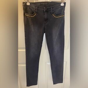 ROCK & REPUBLIC COATED SKINNY BERLIN JEANS Size 10